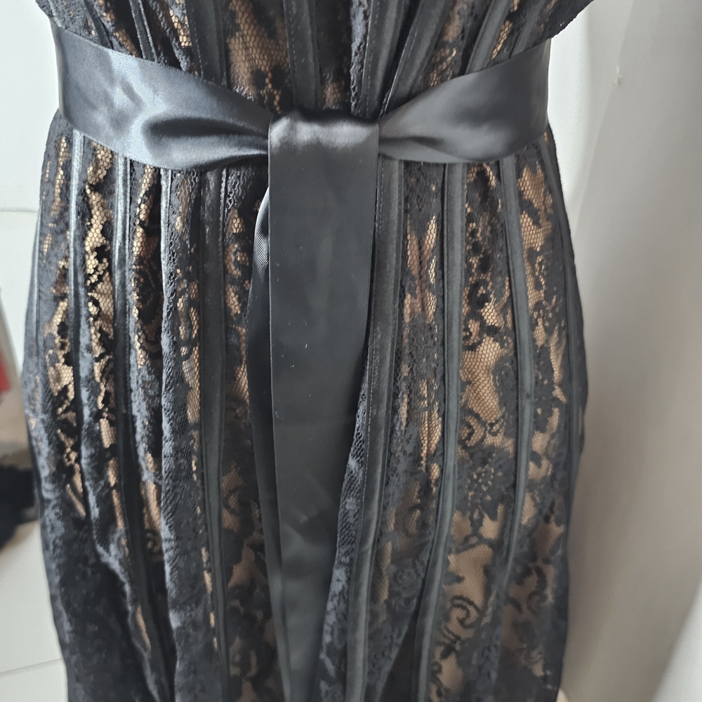 SL Fashions Black Lace Midi Dress - Picture 3 of 16